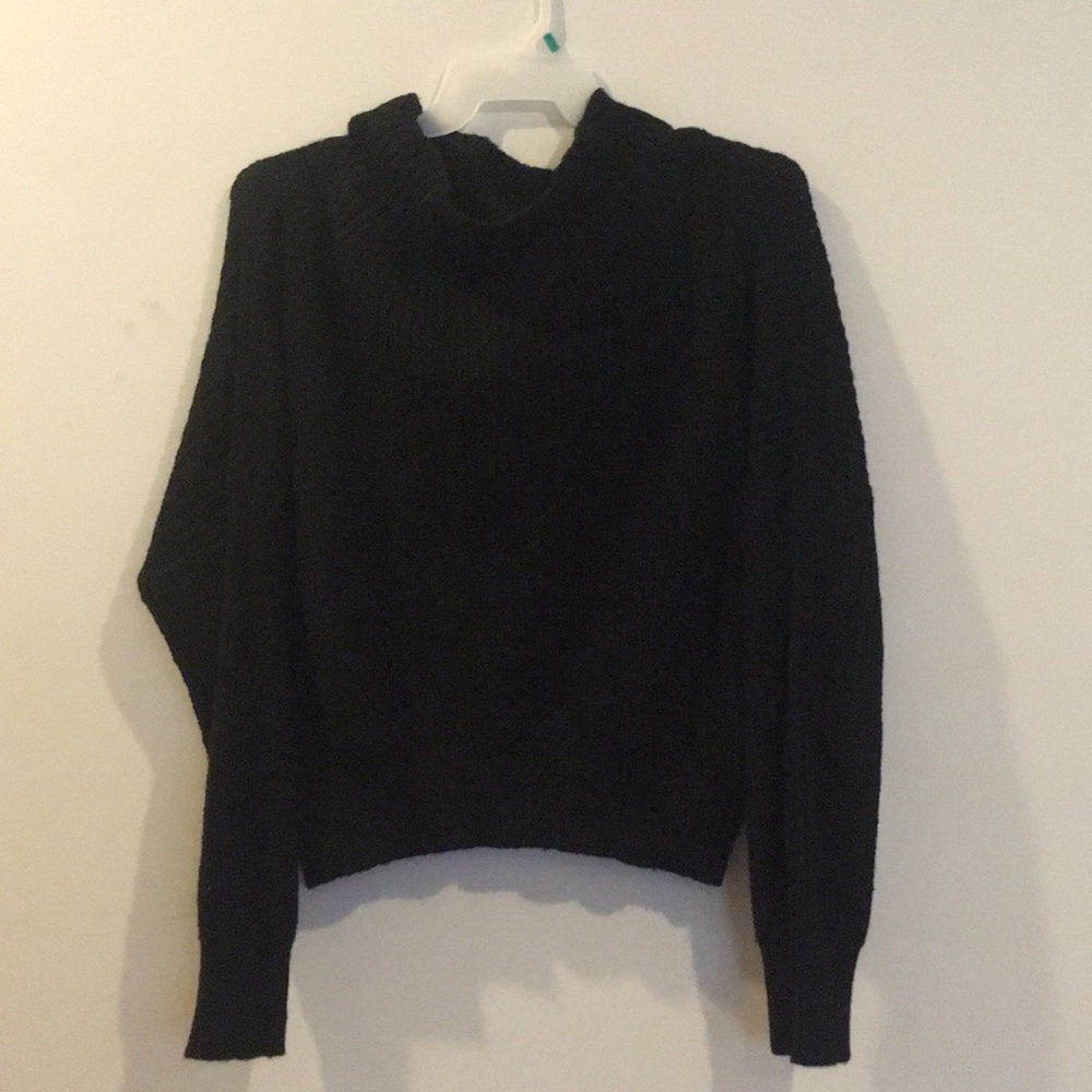 Off Shoulder Black Sweater